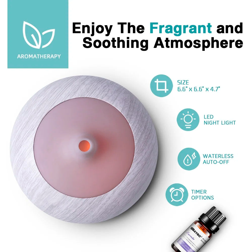 Essential Oil Air Humidifiers for home 500ml with colorful lights Household appliances air purifier aromatherapy machine