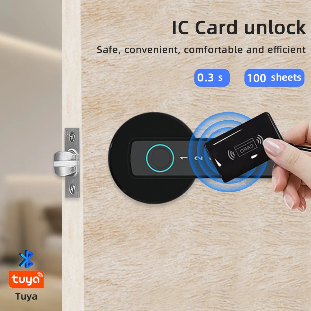 RAYKUBE US Free Delivery Tuya BLE Smart Fingerprint Door Lock Electronic Lock
