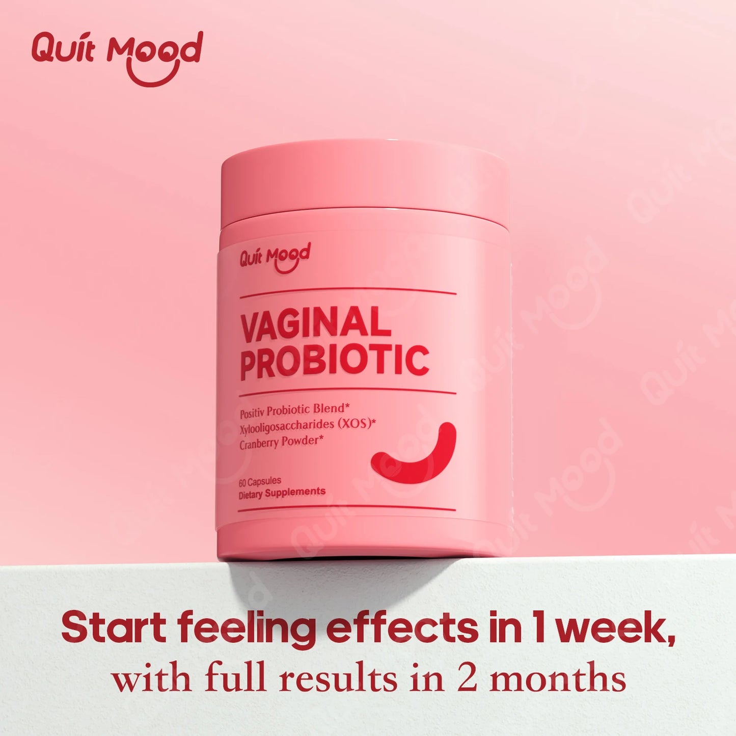 Quitmood Probiotics for Women Balance with Prebiotics, Women Probiotics with Cranberry Extract, 60 capsules