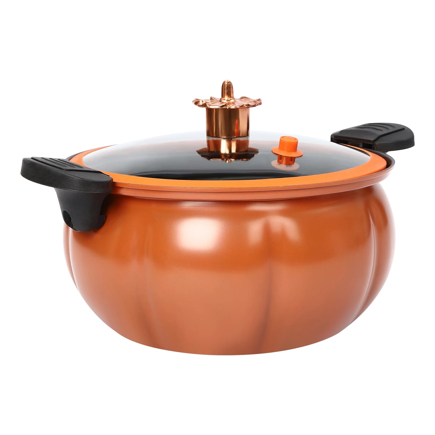 Micro Pressure Cooker, Pumpkin Shaped Pot for Open-Flame Heating and Gas Cooking