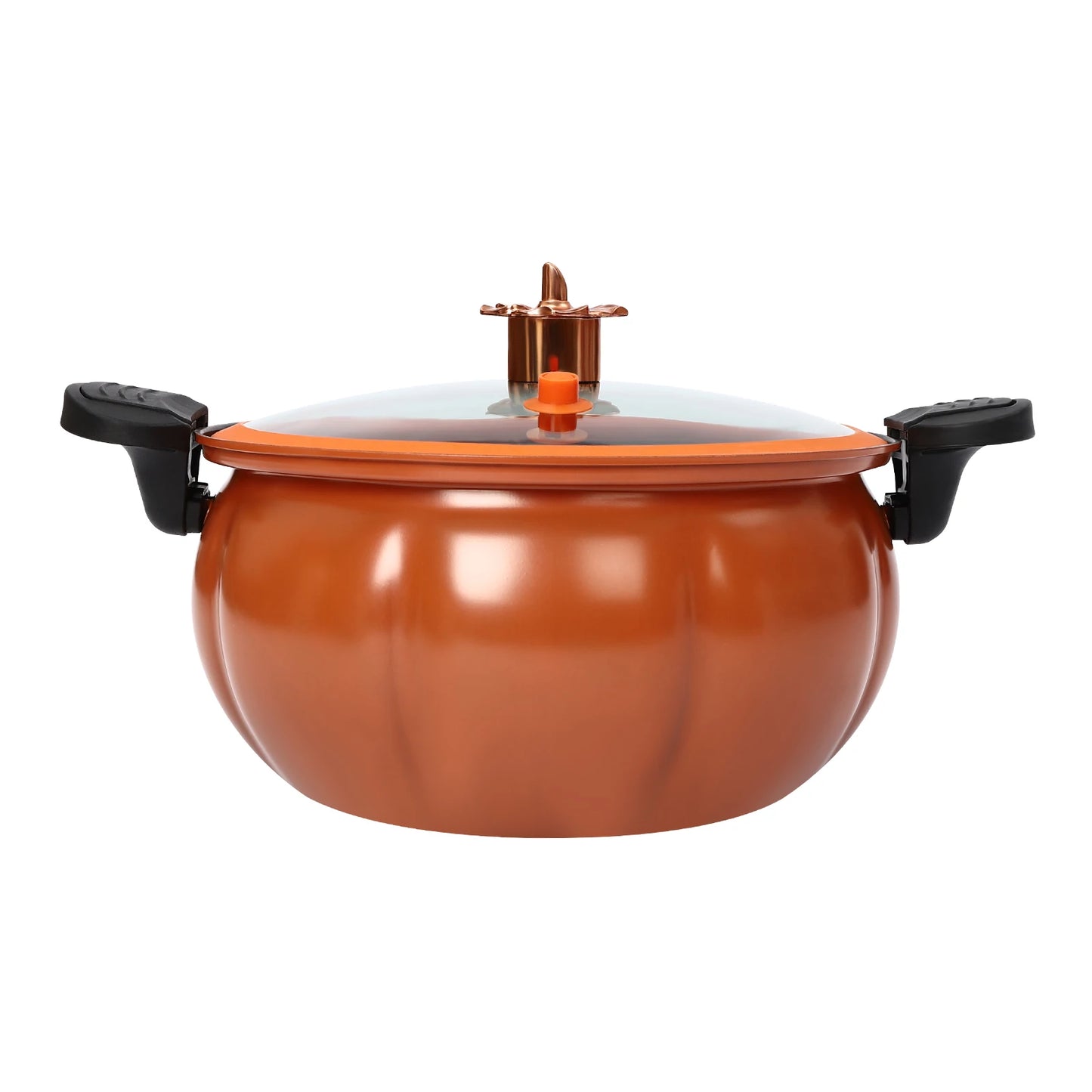 Micro Pressure Cooker, Pumpkin Shaped Pot for Open-Flame Heating and Gas Cooking