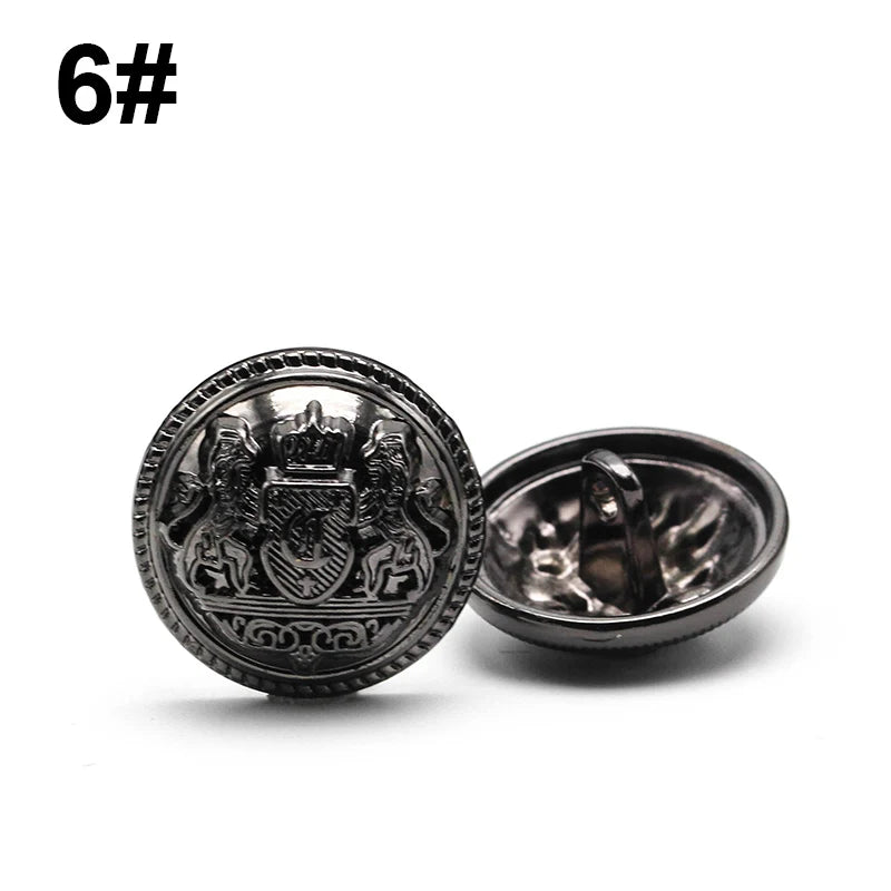 6pcs 10-28 mm golden gold metal buttons garment coat sewing accessories buttons