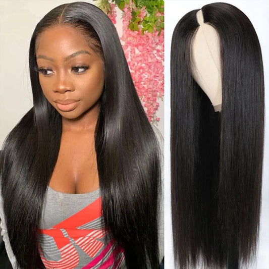 16-32 Inch Straight V Part Wig 100% Human Hair For Women Straight Wigs  Remy Hair 200% Density