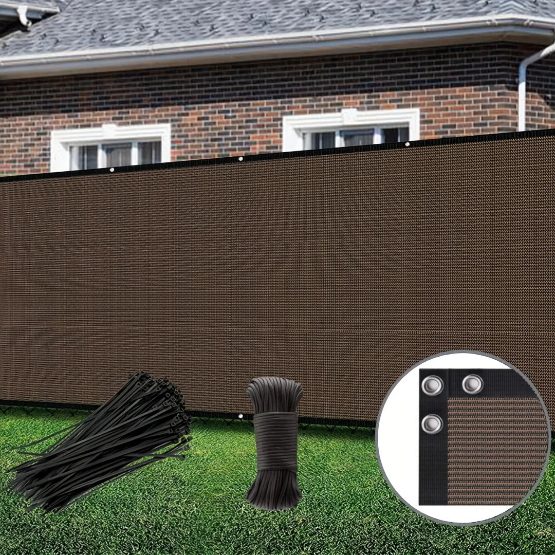 4/5/6/7/8ft , Heavy Duty Privacy Fence Screen, Outdoor Shade Cloth Mesh Barrier, Cable Zip Ties Included