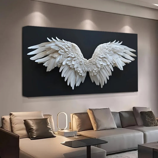 Angel Wings canvas art print, suitable for interior decoration, 1.5 inch thick solid wood frame
