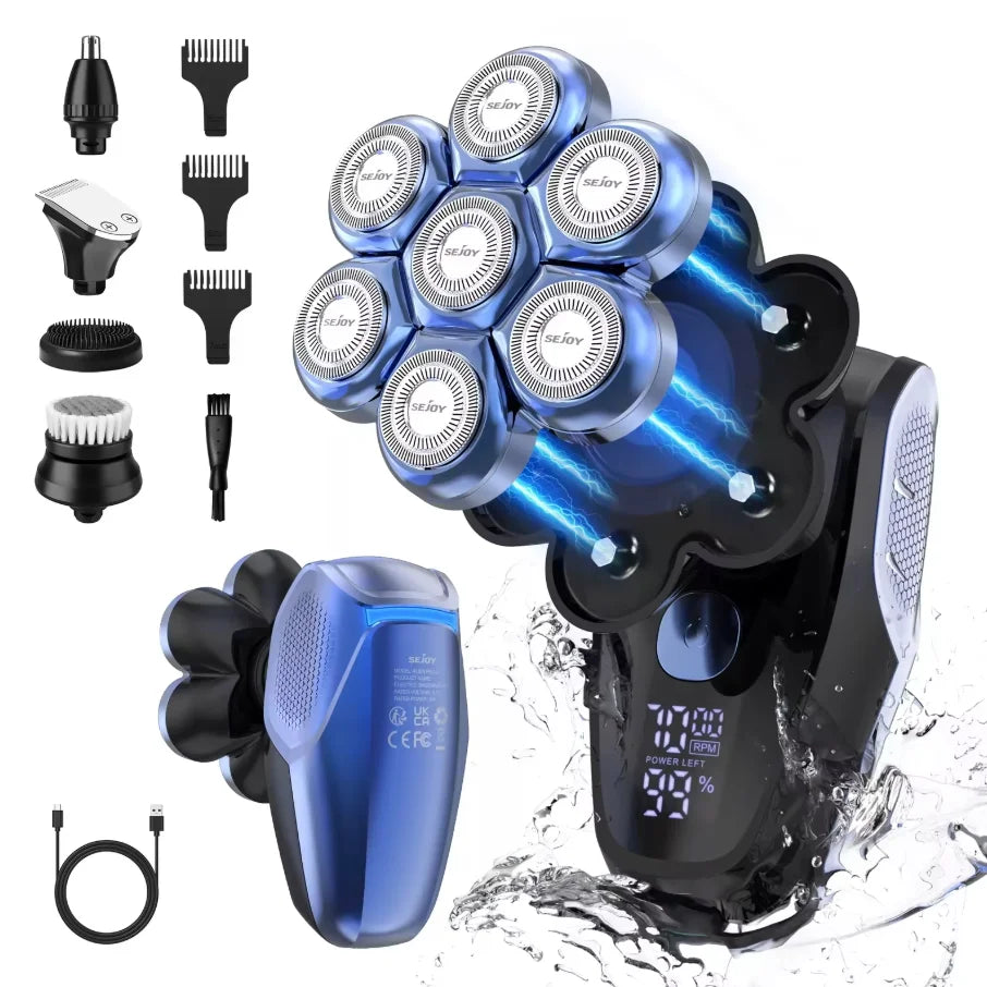 SEJOY Multifunctional Electric Shavers Kits for Bald Head Shaver Beard Shaving Machine