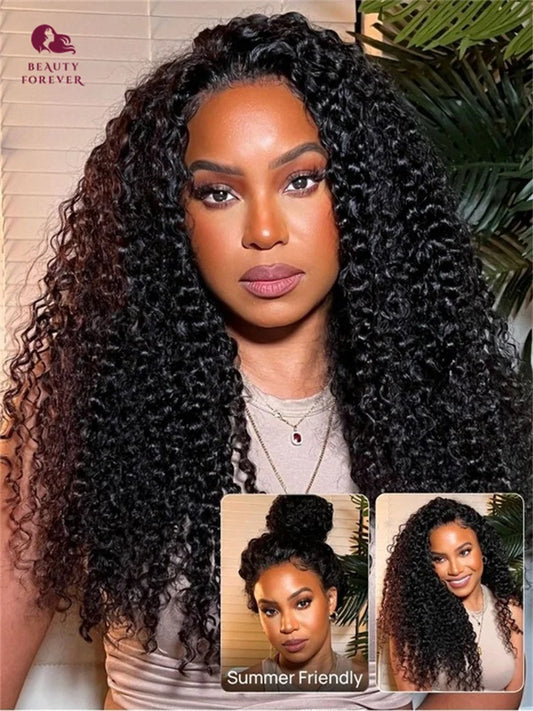 Beauty Forever 13x4 Pre-Everything™ Lace Frontal Human Hair Wig Bye Bye Knots Water Wave Curly Glueless Wig