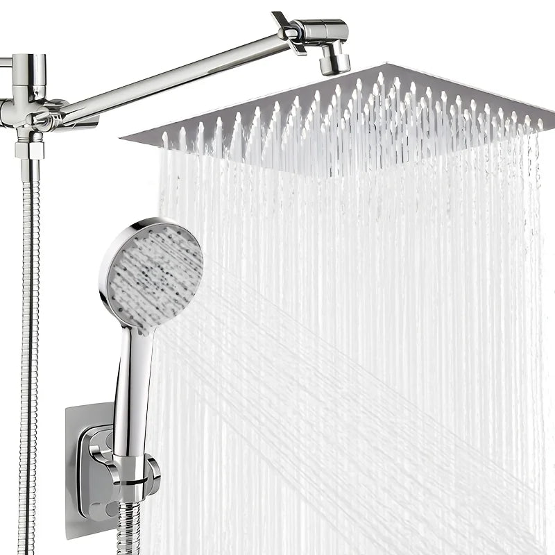 Bathroom chrome plated concealed stainless steel pressurized shower