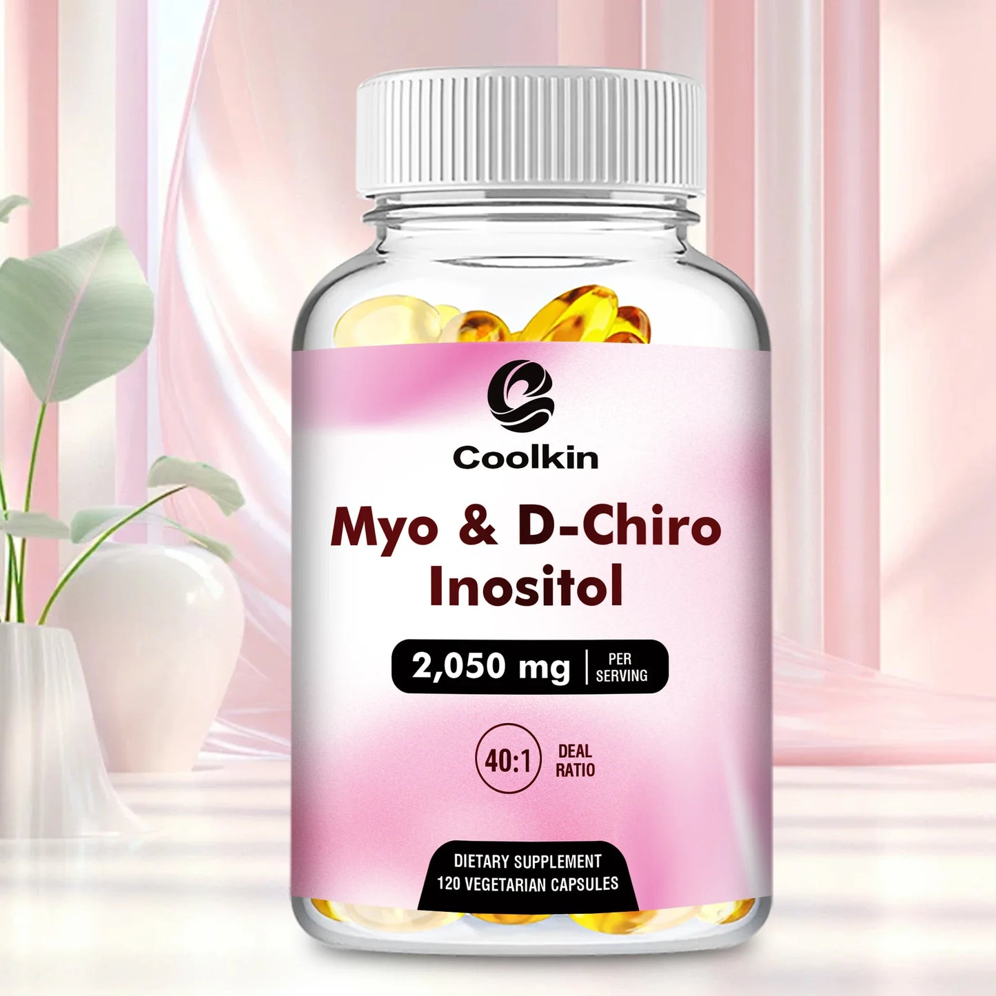 Myo & D-Chiro Inositol Capsules - Supports Ovarian Function,Hormone Balance,Fertility Supplements for Women