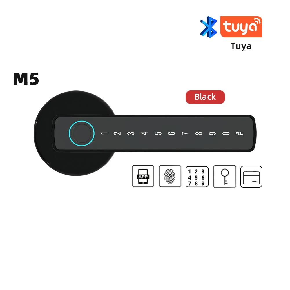 RAYKUBE US Free Delivery Tuya BLE Smart Fingerprint Door Lock Electronic Lock