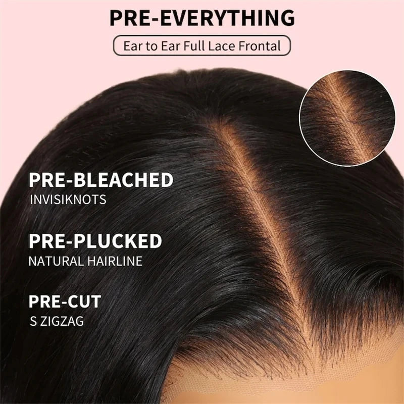 Beauty Forever 13x4 Pre-Everything™ Lace Frontal Human Hair Wig Bye Bye Knots Water Wave Curly Glueless Wig