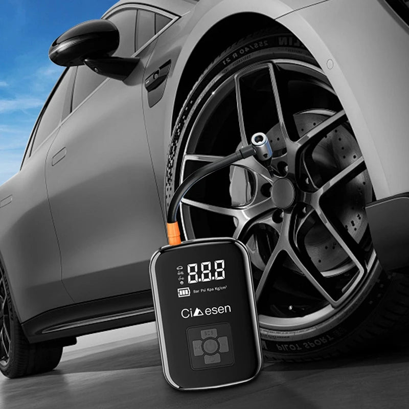 1pc Car Wireless Air Pump 150PSI Portable Electric Tire Inflation For Car Bicycle Motorcycle