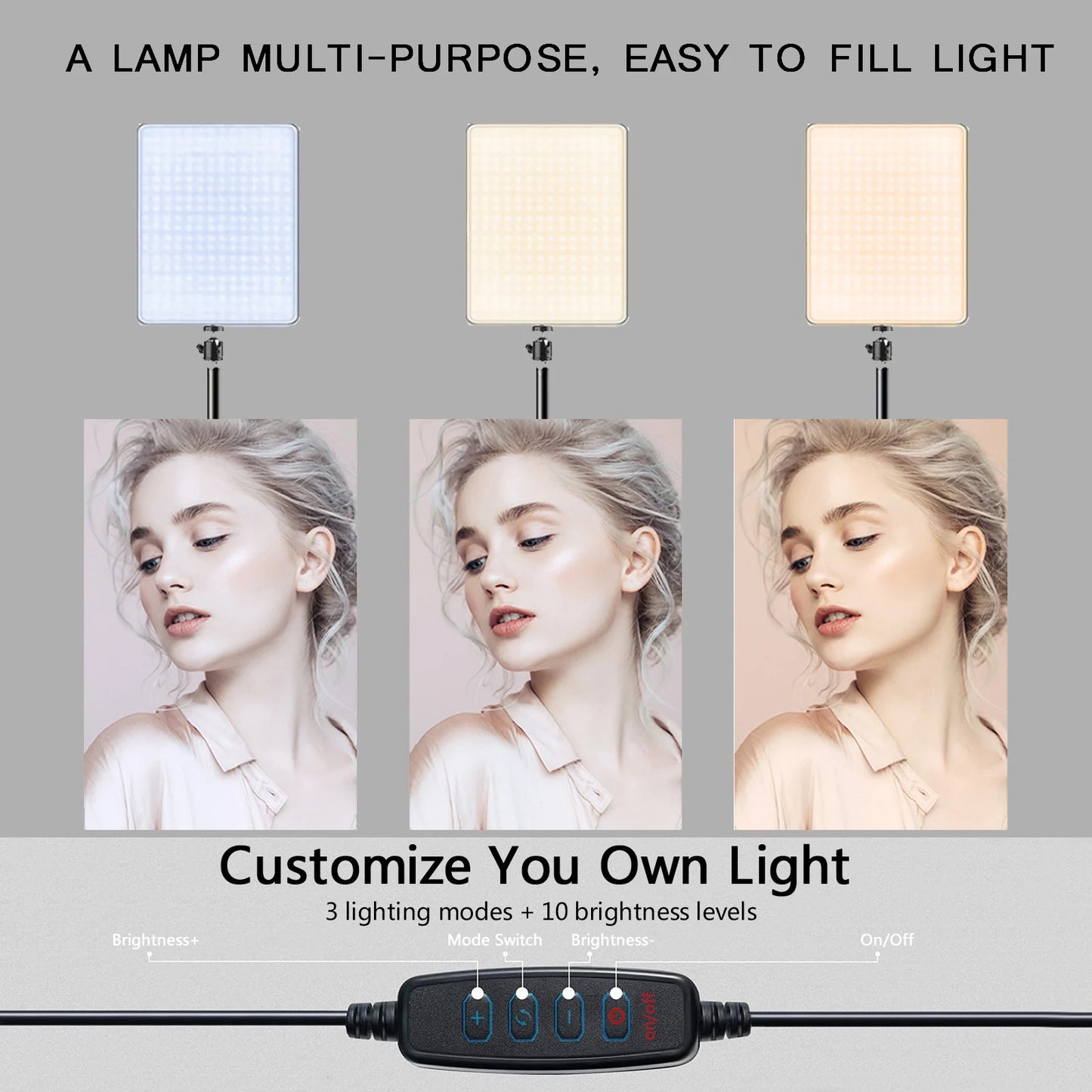 LED Video Conference Photography Lighting Selfie  Photo Studio Lamp With Tripod for Shoot Live Streaming