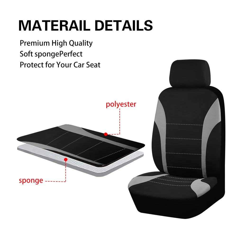 AUTO PLUS Car Seat Covers Universal Size Seat Covers Fit For Most SUV Car Truck Airbag Compatible Car Seat Cushion