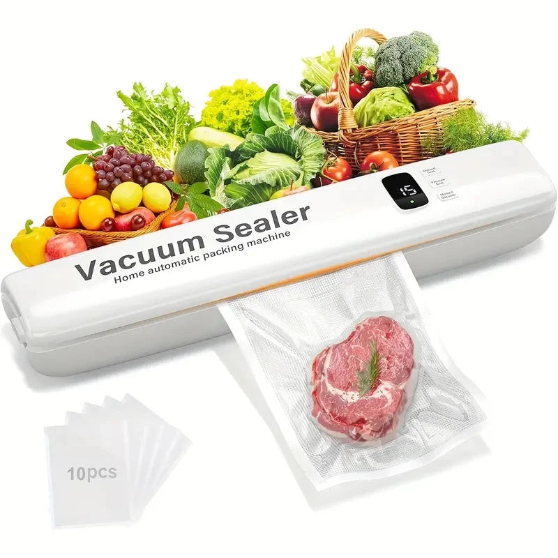 Machine Food Vacuum Sealer Automatic Air Sealing System For Food Dry And Wet Food Modes Compact Design