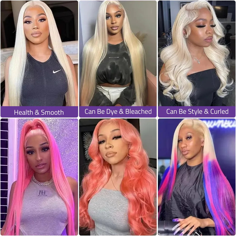 30 Inches 13x6 Honey 613 Blonde Straight Lace Front Human Hair Wig For Women 13x4 HD Transparent Frontal Lace Wigs Brazilian
