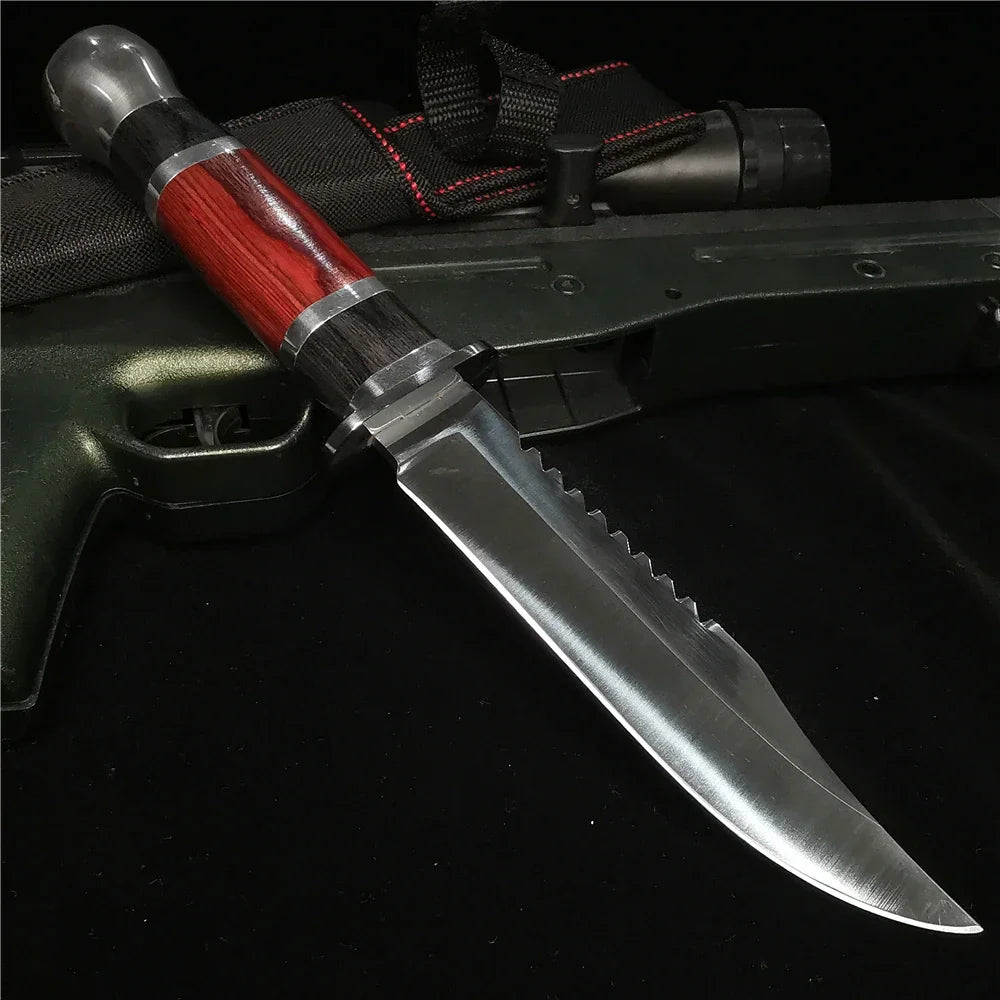 Sharp Sword, Stainless Steel Knife, Outdoor Camping Hunting Knife, with Nylon Cover