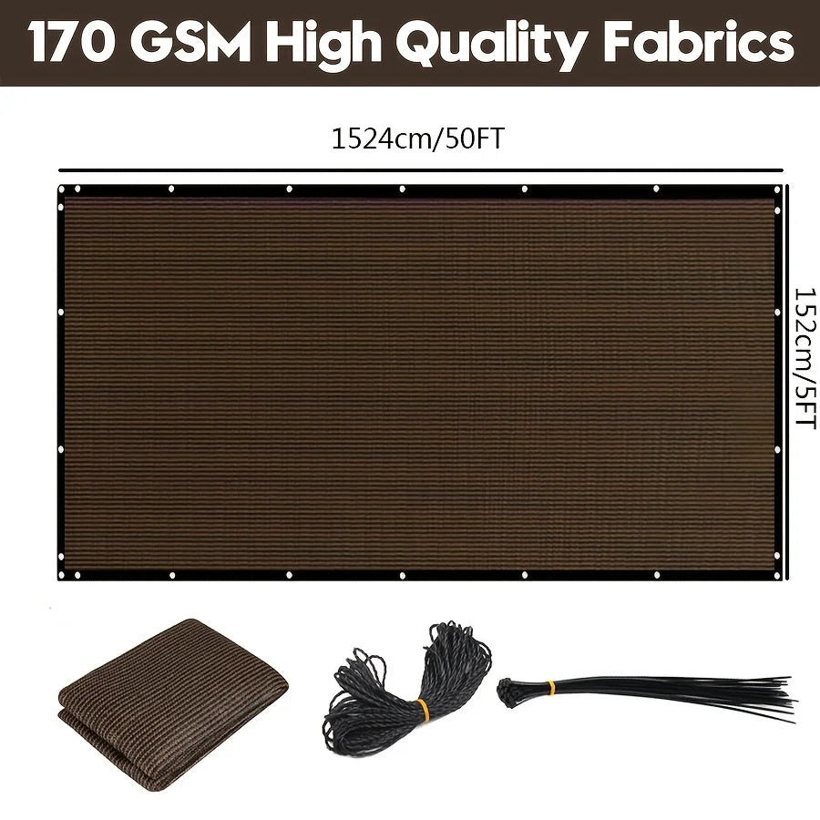 4/5/6/7/8ft , Heavy Duty Privacy Fence Screen, Outdoor Shade Cloth Mesh Barrier, Cable Zip Ties Included