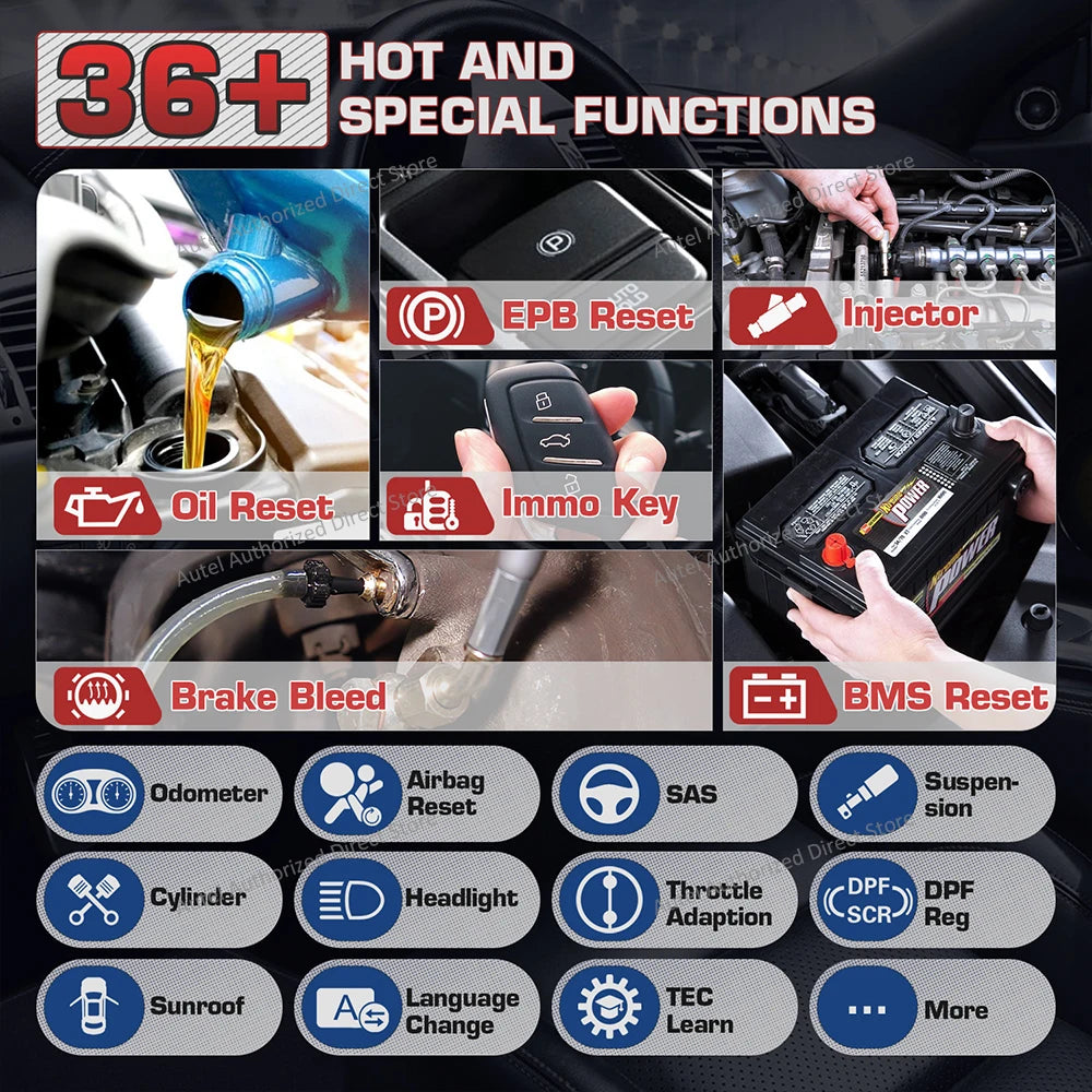 Autel MaxiCOM MK906S PRO OBD2 Diagnostic Scanner Advanced ECU Coding Diagnostic Tool Bi-directional Scanner Support CAN FD/ DoIP