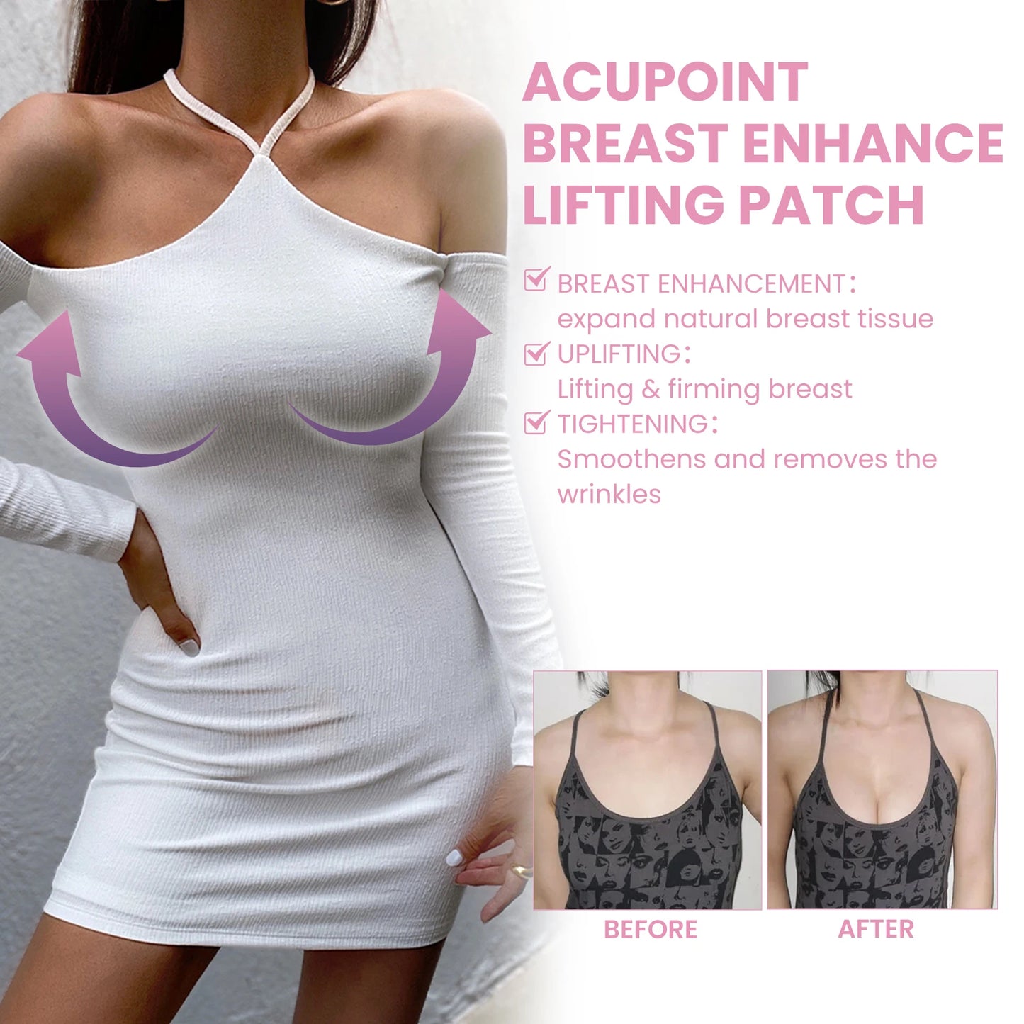 breast lifting patch, anti sagging,  smoothing the skin, women's breast care patch