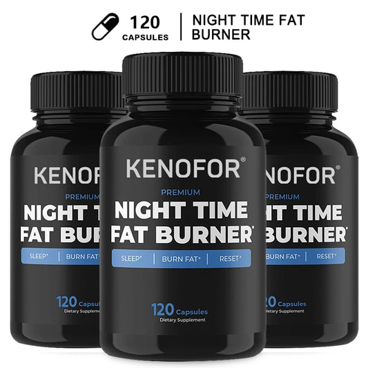 Night Time Fat Burner Supplement To Reduce Belly Fat - Helps Metabolic Cleansing, Sleep Aid Appetite Suppressant