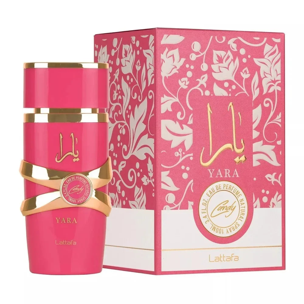 Lattafa Yara Candy Eau de Parfum EDP Spray for Women 3.4 oz/100 ml Pink Yara, Yara Moi, Yara Tous, Asad Zanzibar