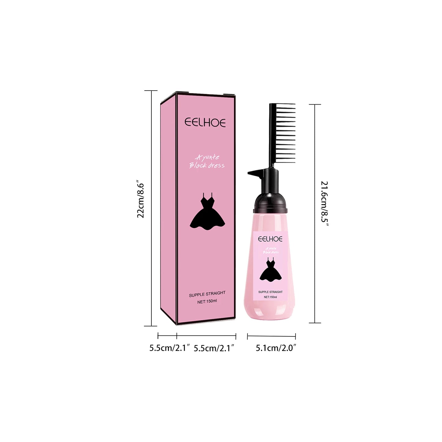 150ml Straightening Hair Care Cream With Hair Comb Straightening Cream for Smooth and Nourishing  Dry Hair