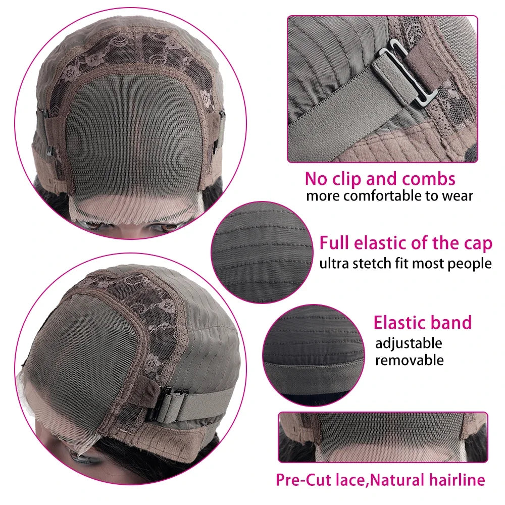32 34 Inch Straight Wear And Go Glueless Preplucked Human Hair Wigs Ready To Go 4x4 5x5 HD Lace Closure Wig Pre Cut Remy Hair