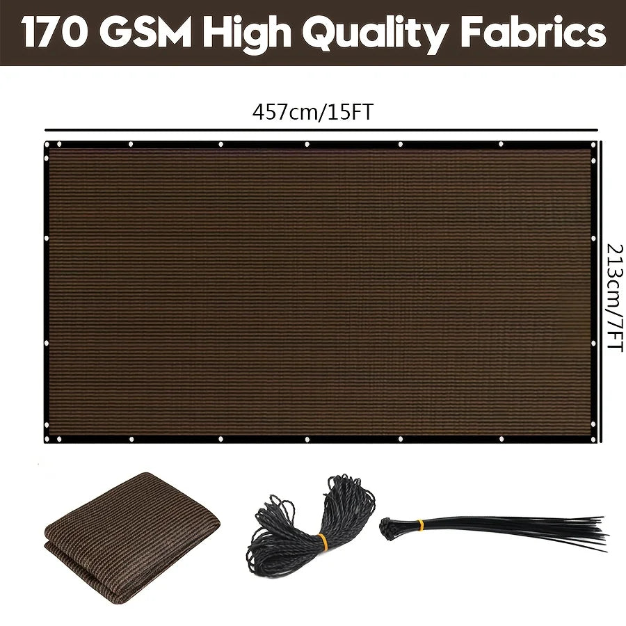 4/5/6/7/8ft , Heavy Duty Privacy Fence Screen, Outdoor Shade Cloth Mesh Barrier, Cable Zip Ties Included