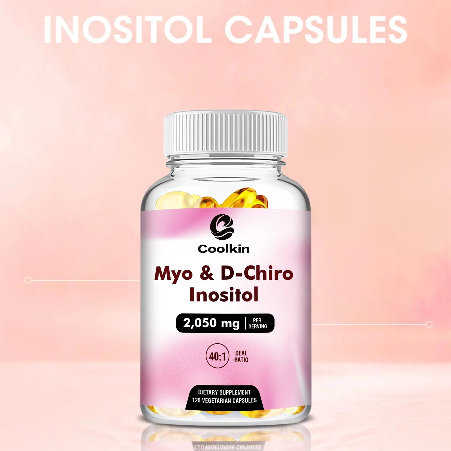 Myo & D-Chiro Inositol Capsules - Supports Ovarian Function,Hormone Balance,Fertility Supplements for Women