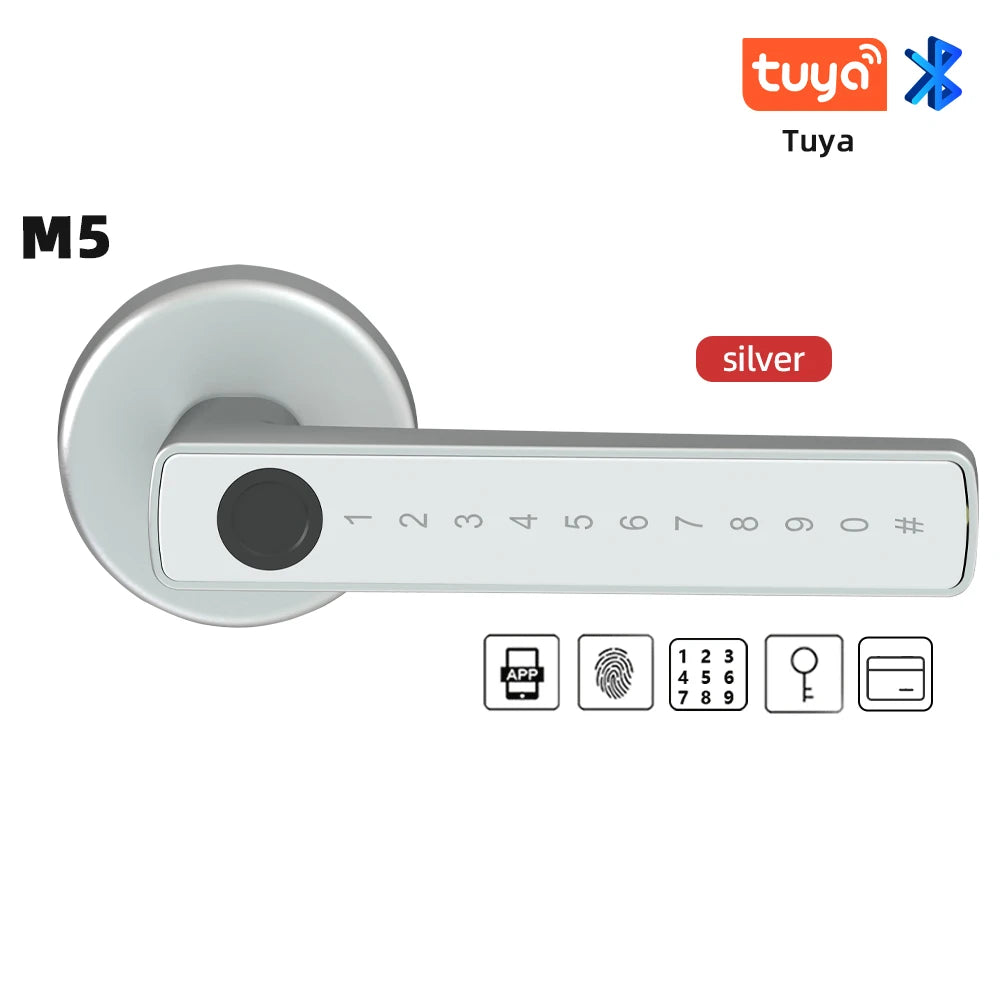 RAYKUBE US Free Delivery Tuya BLE Smart Fingerprint Door Lock Electronic Lock