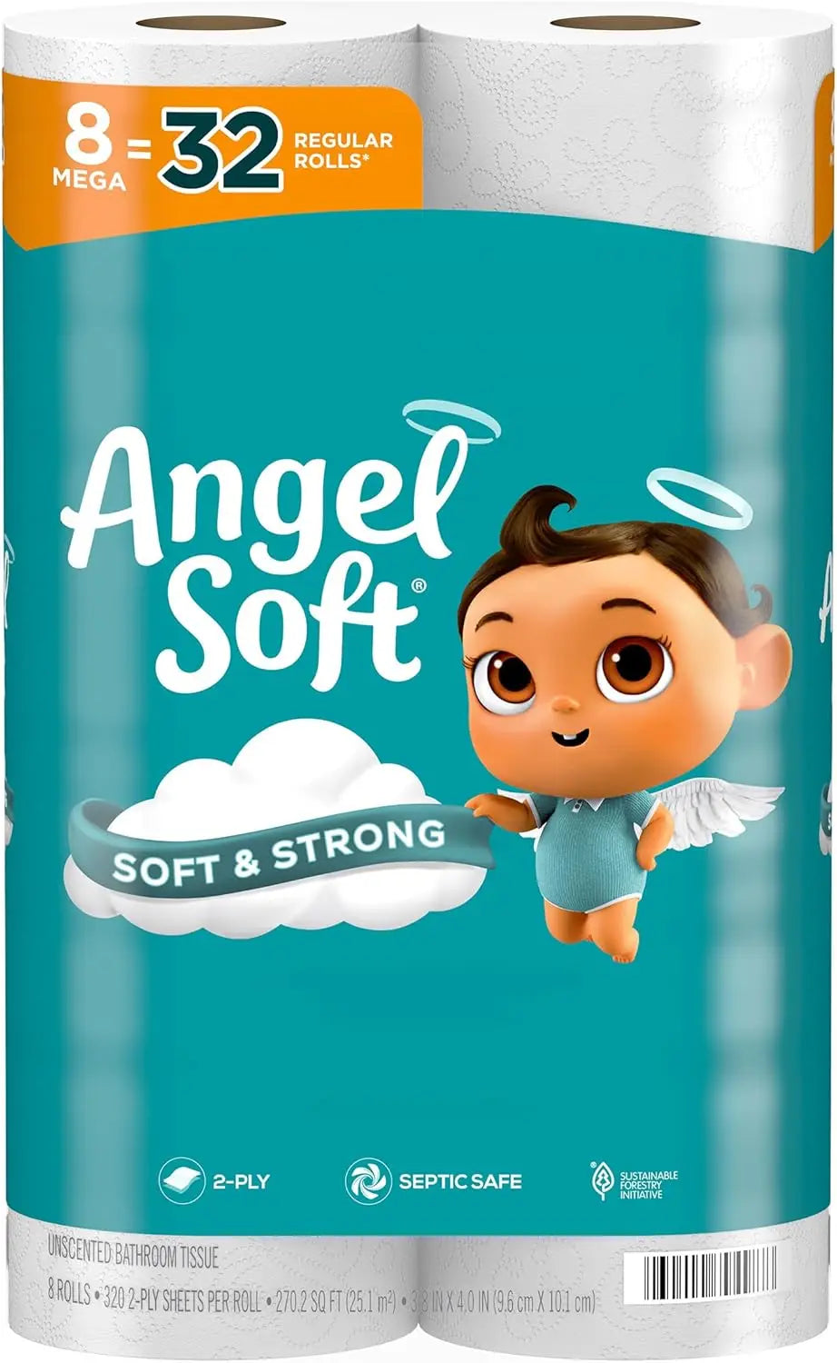 Soft Toilet Paper, 4/8/16/48 Mega Rolls = 16/32/64/192 Regular Rolls, Soft and Strong Toilet Tissue