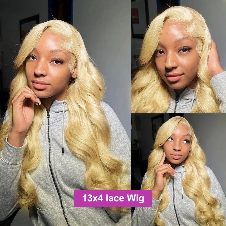 13x6 HD Lace Frontal Wigs Human Hair 613 Blonde 30 Inch Lace Colored Wigs For Women Body Wave Transparent Lace Front Wig