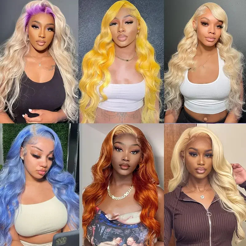 13x6 HD Lace Frontal Wigs Human Hair 613 Blonde 30 Inch Lace Colored Wigs For Women Body Wave Transparent Lace Front Wig