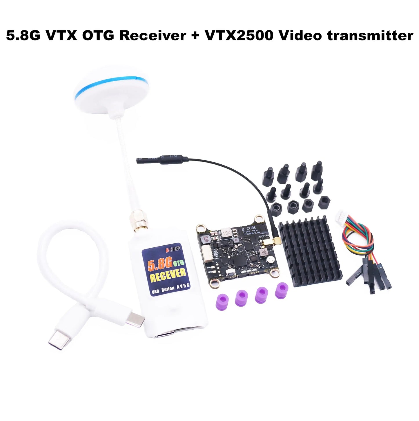B-CUBE 5.8G VTX 800 1000 1600 2500mW 48CH Input Voltage Video Transmitter Power 25 1000mW
