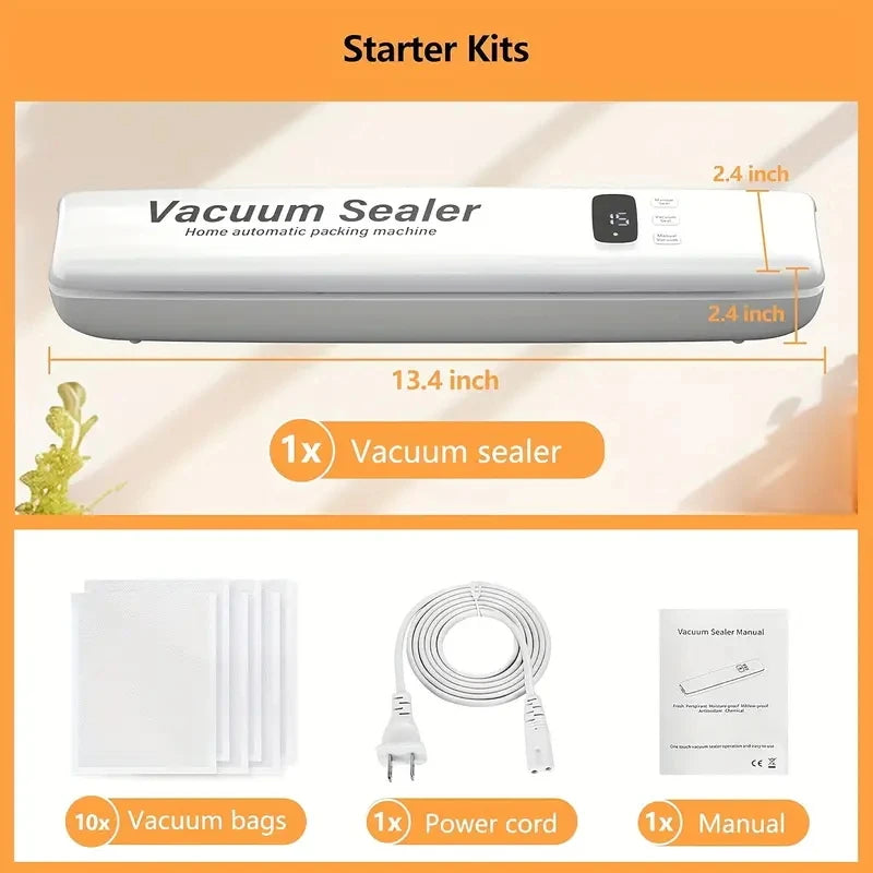 Machine Food Vacuum Sealer Automatic Air Sealing System For Food Dry And Wet Food Modes Compact Design