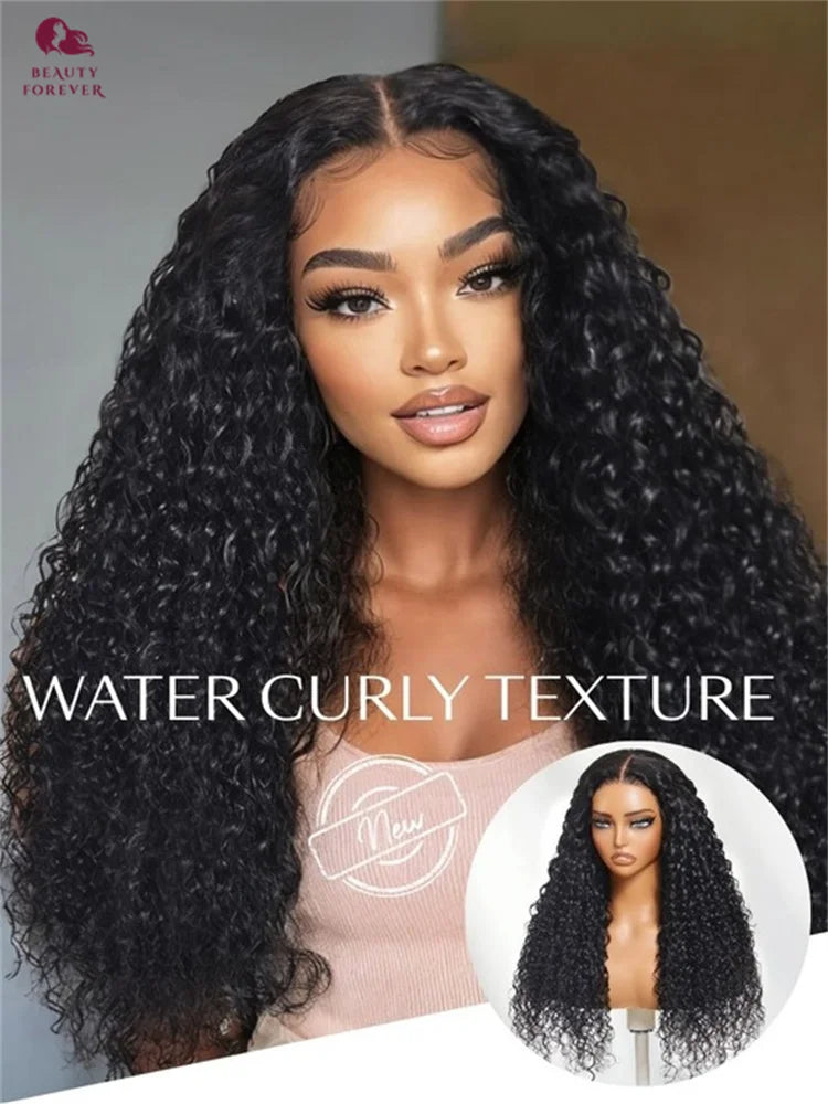 Beauty Forever 13x4 Pre-Everything™ Lace Frontal Human Hair Wig Bye Bye Knots Water Wave Curly Glueless Wig
