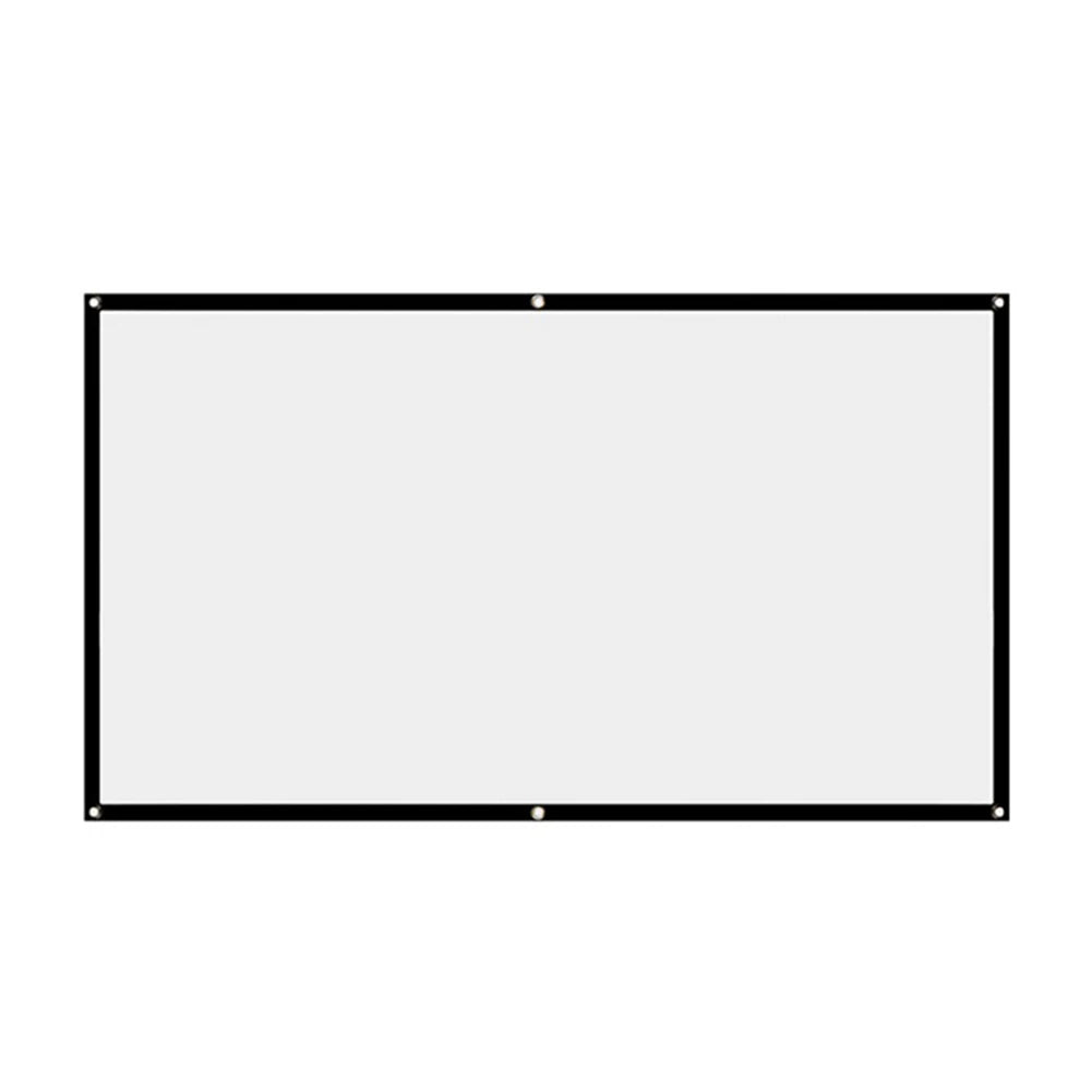 16:9 Simple Projector Curtain Anti-Light 60/72/84/100/120/150 inch Portable HD Display Screen for Home Cinema Outdoor Office