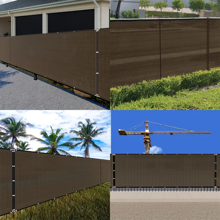 4/5/6/7/8ft , Heavy Duty Privacy Fence Screen, Outdoor Shade Cloth Mesh Barrier, Cable Zip Ties Included