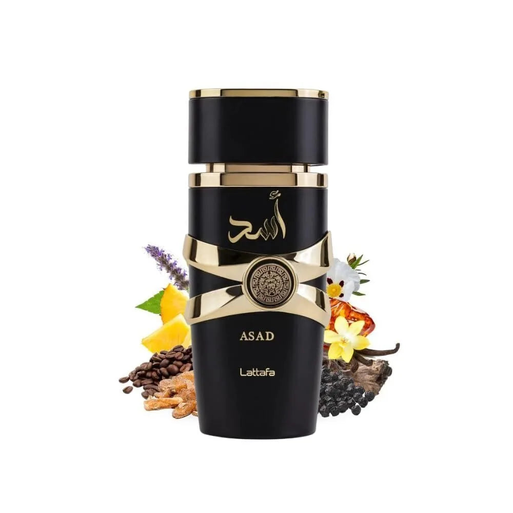 Lattafa Perfumes Black Edition Asad For Unisex  Spray, 3.4 Ounce Long-Lasting Floral Scent Best Gift