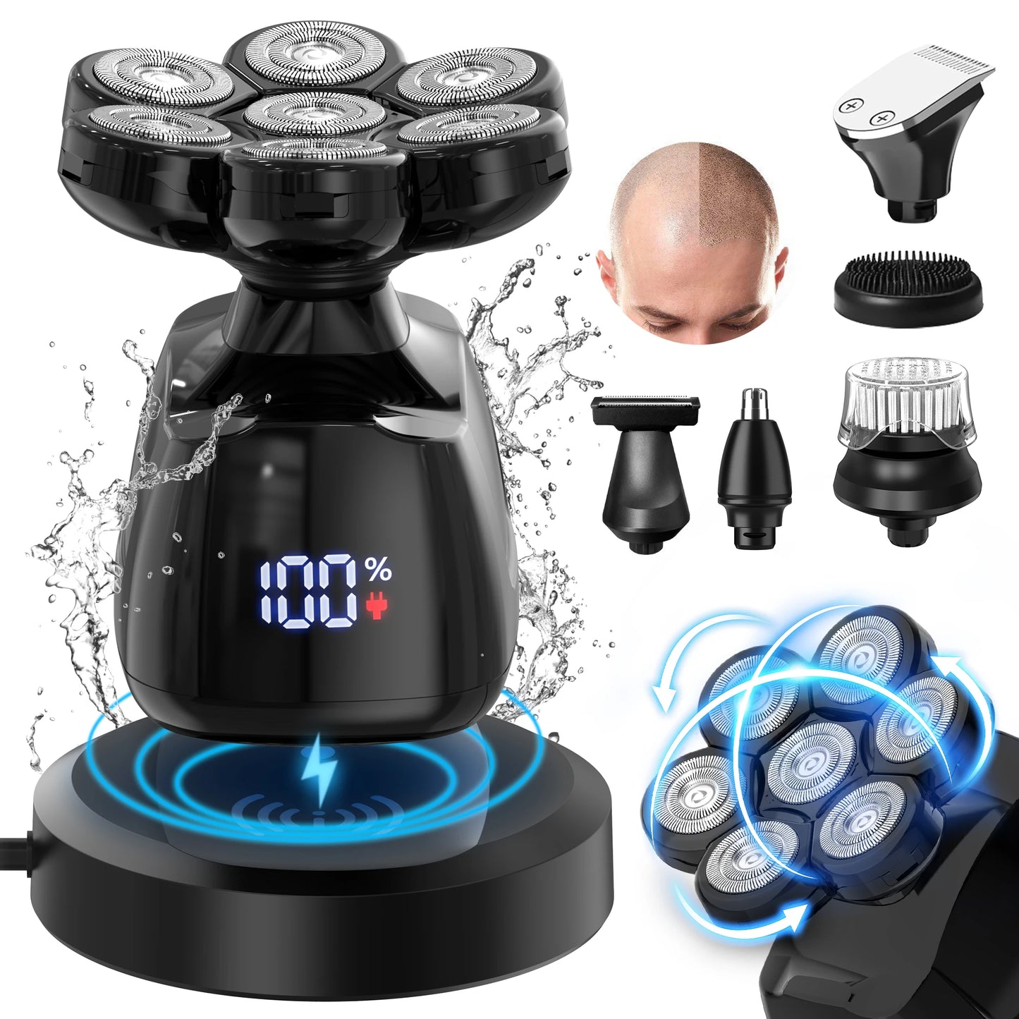 SEJOY Multifunctional Electric Shavers Kits for Bald Head Shaver Beard Shaving Machine