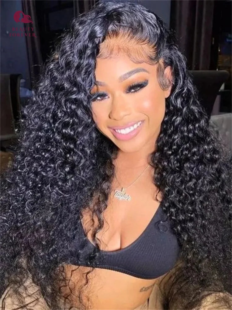 Beauty Forever 13x4 Pre-Everything™ Lace Frontal Human Hair Wig Bye Bye Knots Water Wave Curly Glueless Wig