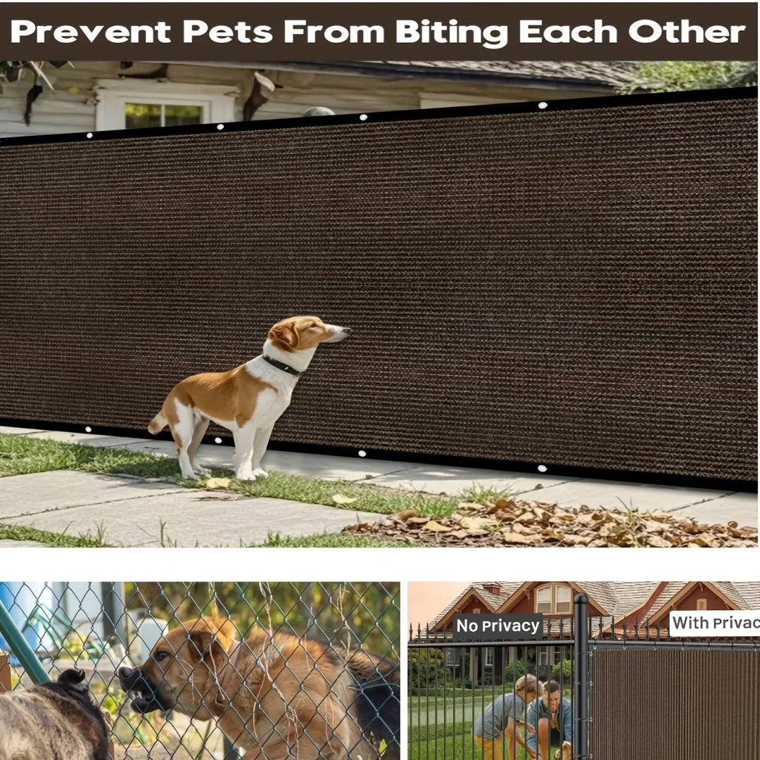 4/5/6/7/8ft , Heavy Duty Privacy Fence Screen, Outdoor Shade Cloth Mesh Barrier, Cable Zip Ties Included