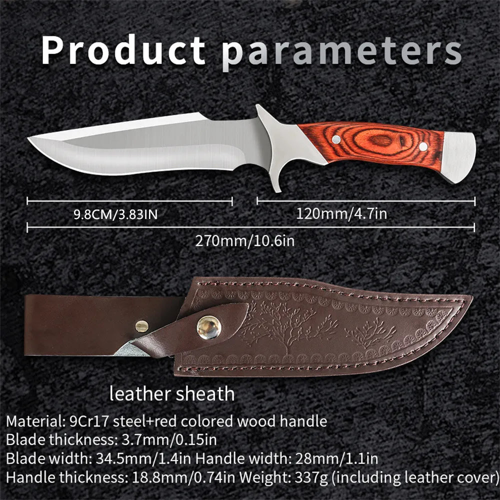 1PC 9" Outdoors Knife 9CR17 Blade Portable Knife Creative Storage Knife with Sheath
