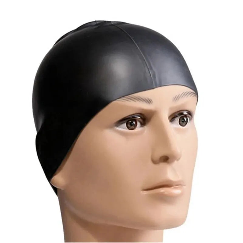 Silicone Waterproof Swim Hat for Adult Kids Long Hair Pool Caps Diving Equipment Elastic Caps