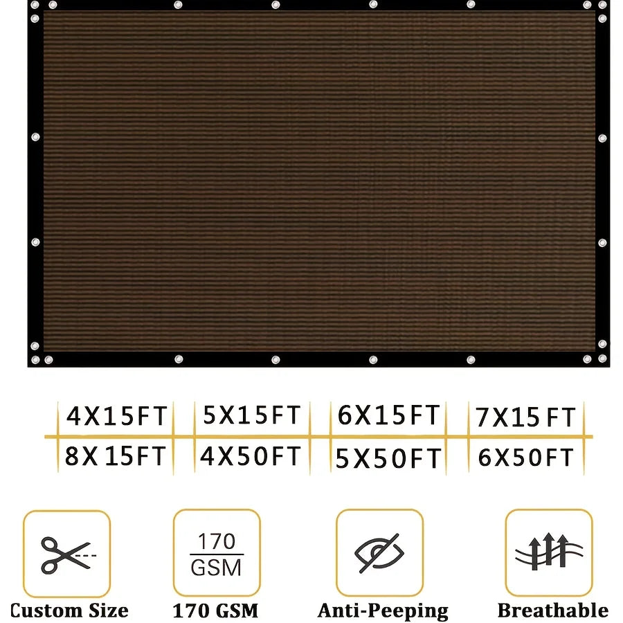 4/5/6/7/8ft , Heavy Duty Privacy Fence Screen, Outdoor Shade Cloth Mesh Barrier, Cable Zip Ties Included