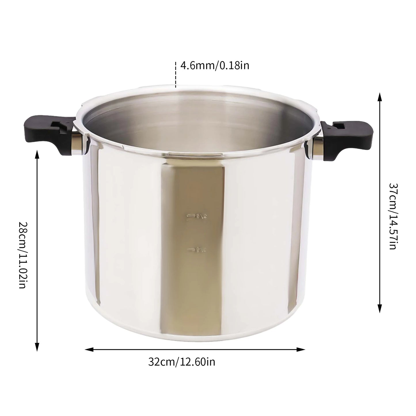 90Kpa 32cm Aluminum Alloy Explosion-Proof Pressure Cooker
