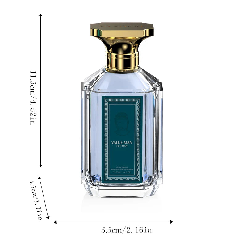 100ML 3.4FL.OZ Men's Perfume - Fougere Notes Fresh Spicy Fragrance Inspired by Ero Eau de Parfum
