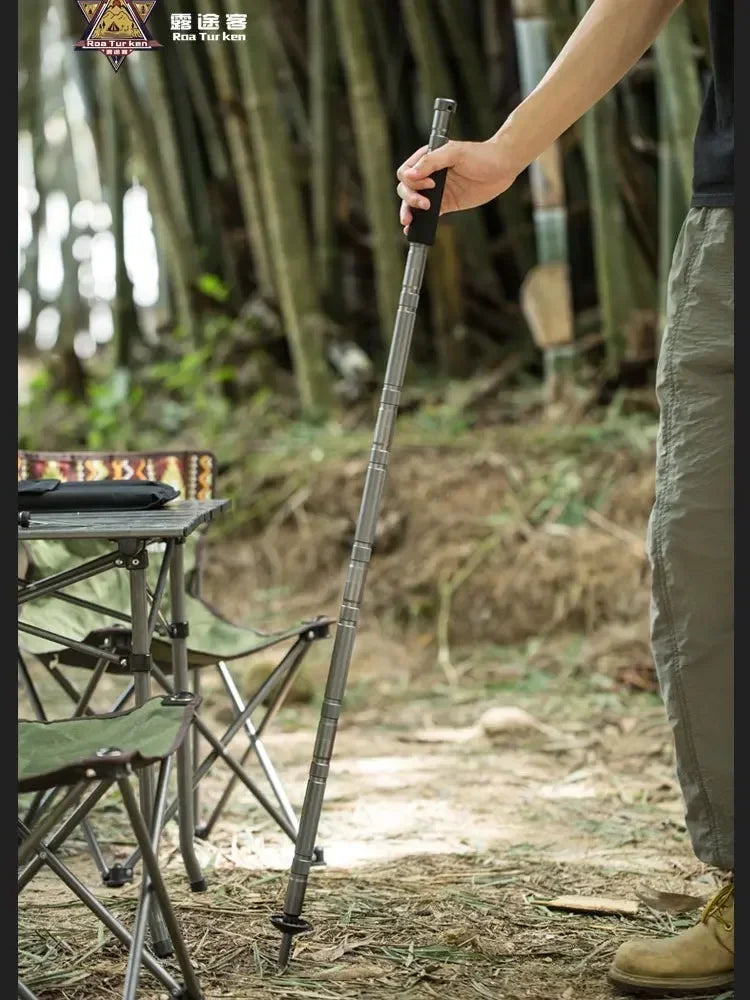 Folding Multifunctional Hiking Poles Outdoor  Camping Ultralight Tactical Set Telescopic  Poles