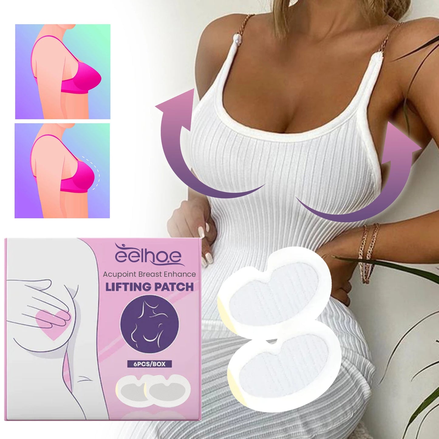breast lifting patch, anti sagging,  smoothing the skin, women's breast care patch